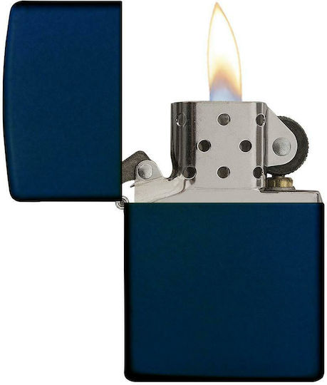 Zippo Classic Brichetă Rezistentă La Vânt Cu Flacără Navy Blue