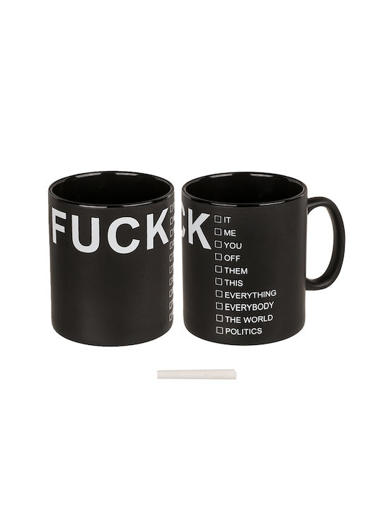 Out of the Blue Fxxx Ceramic Mug With Chalk Fxxx 885ml