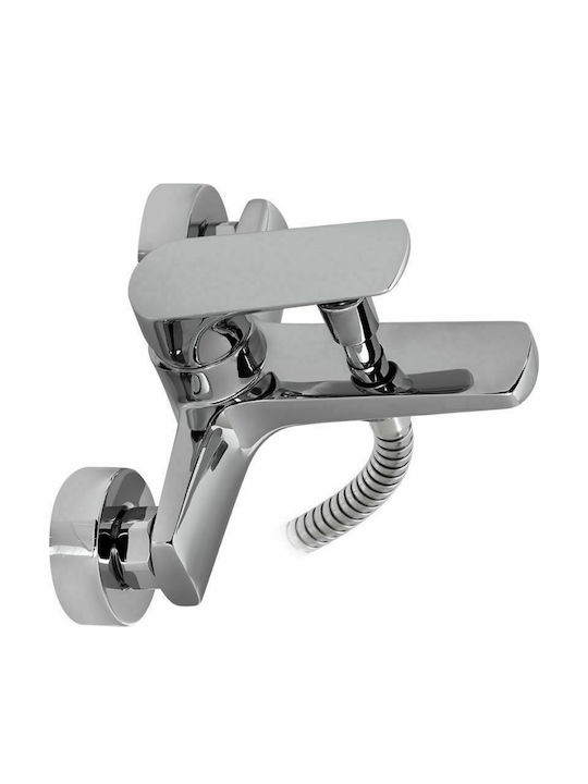 Gloria Mixing Bathtub Shower Faucet Complete Set Silver