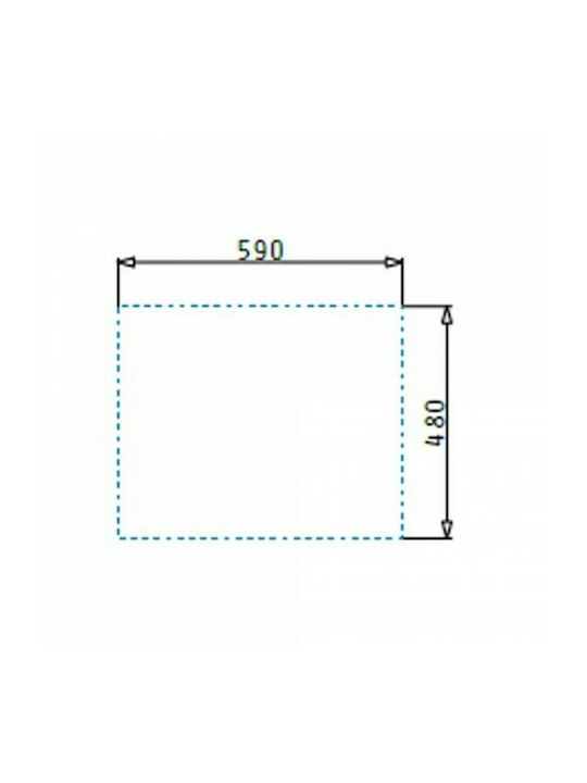 Pyramis Istros 1B 070045011 Drop-In Spüle aus Verbundgranulat B61xT50cm Carbon