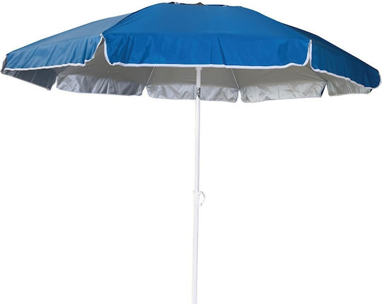 Solart Folding Beach Umbrella Diameter 1.8m with UV Protection and Air Duct Dark Blue