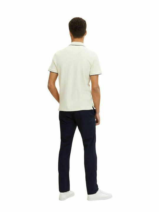 Tom Tailor Men's Trousers Chino Elastic in Straight Line Navy Blue