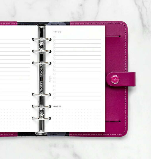 Filofax Personal Rezerve cu Pagini Albe Alb