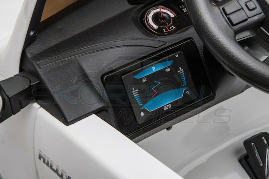 Toyota Hilux Doppelsitzer mit Fernbedienung Lizensiert 12 Volt Weiß Für 1+ Jahre