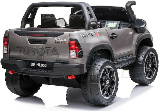 Toyota Hilux Две Места с Дистанционно Управление Лицензиран 12 Волта Сив за 1+ Години