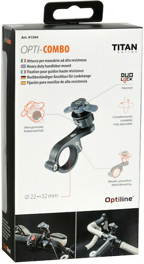 Lampa Titan Series Mount Phone Motorcycle with Clip for Steering Wheel 22-32 mm / 18mm