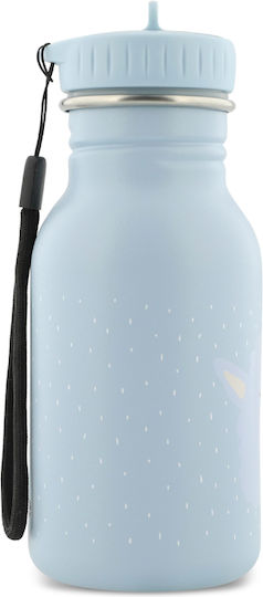 Trixie Mr. Alpaca Kids Water Bottle Stainless Steel with Screw Cap Non Spill Light Blue 350ml