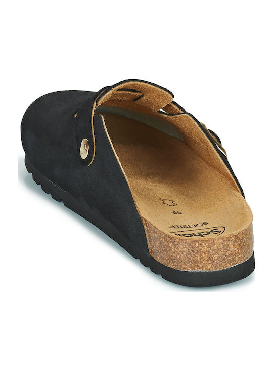 Fae Lederne Winter Damen Hausschuhe Schwarze