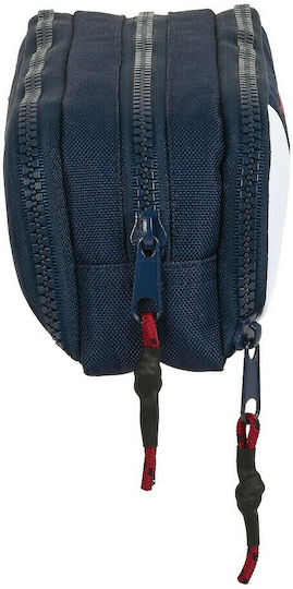F.C. Barcelona Pencil Case with 3 Compartments Blue