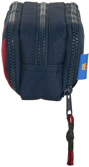 F.C. Barcelona Pencil Case with 3 Compartments Blue