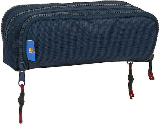 F.C. Barcelona Pencil Case with 3 Compartments Blue