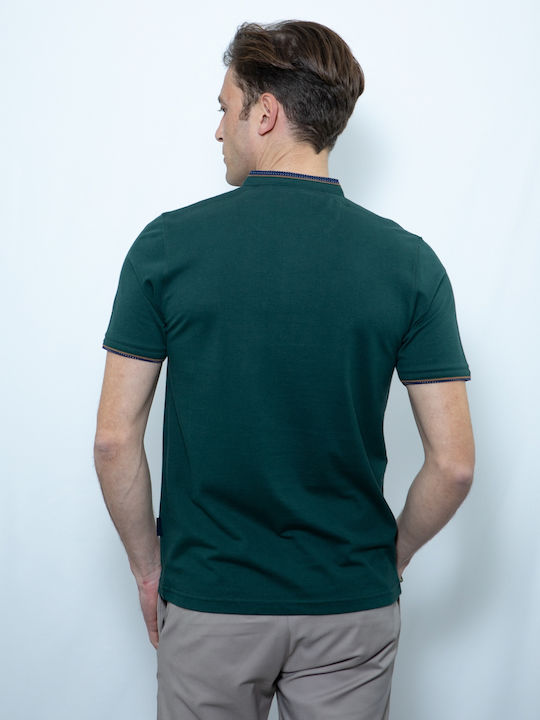 Side Effect Men's Short Sleeve Blouse with Buttons Green