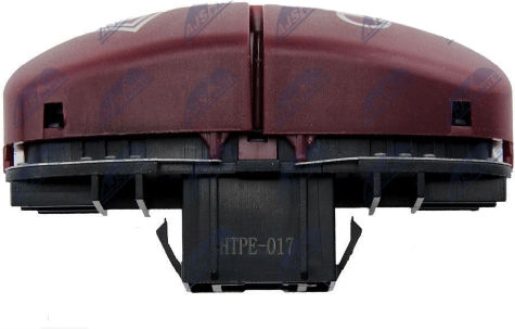 NTY Car Hazard Switch for Peugeot 206 1998+ 5pin Red
