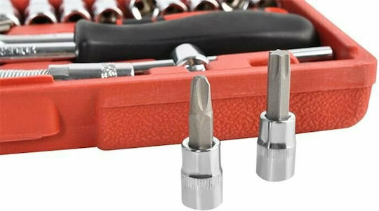Bigstren Ratschen- & Steckschlüssel-Sets 1\4" 46Stück