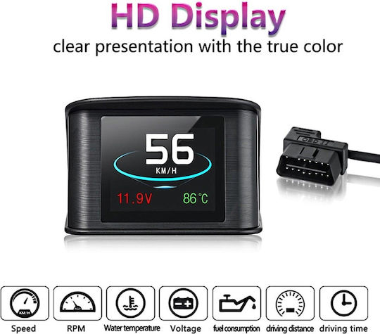 OBD P10 Car Head Up Display and OBD2 Digital Instrument