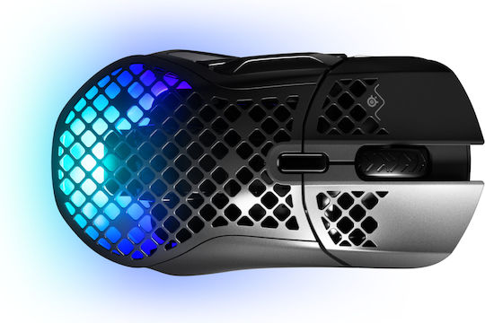 SteelSeries Aerox 5 Kabelloses RGB Gaming Maus 18000 DPI Schwarz Mattierte Oberfläche