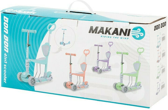 Kikka Boo Kikka Boo Kids Scooter 4 in 1 BonBon Candy 3-Wheel with Seat for 3+ Years Lilac