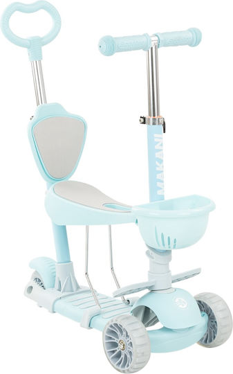 Kikka Boo Kids Scooter 4 in 1 BonBon Candy 3-Wheel with Seat for 3+ Years Blue