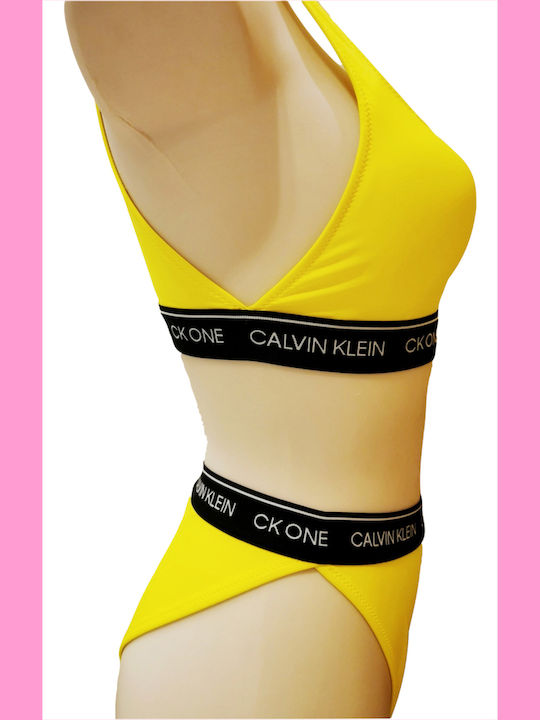 Sports Bra Bikini Top Ck One Brallette Yellow