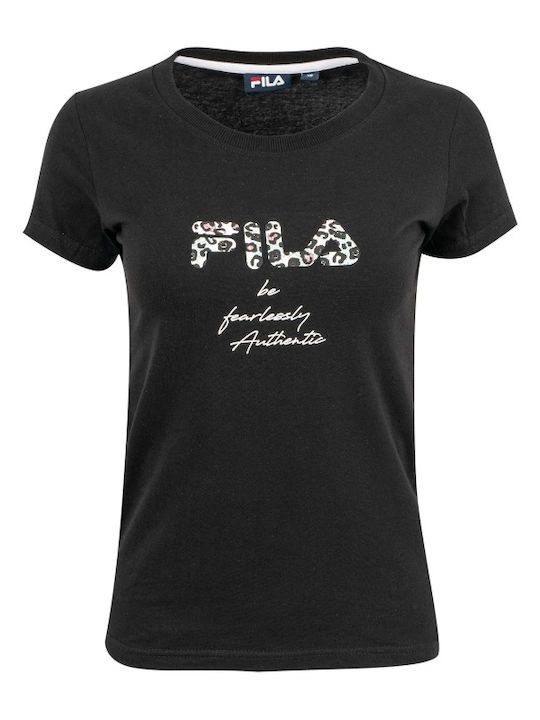 Γυναικείο T-shirt Animal Print Μαύρο