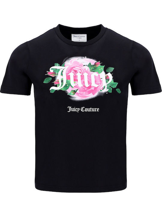 Γυναικείο T-shirt Floral Μαύρο