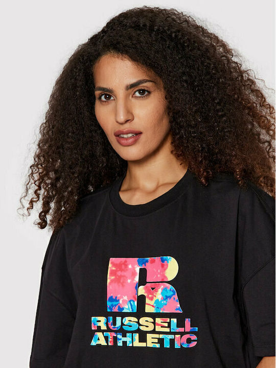 Damen Sportlich Crop T-Shirt Schwarz