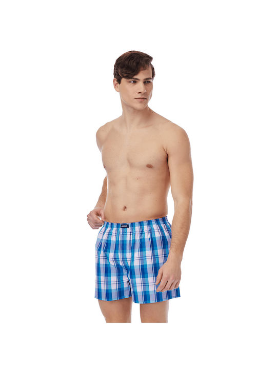 Ανδρικά Μποξεράκια Τιρκουάζ / Mint Καρό 2Pack