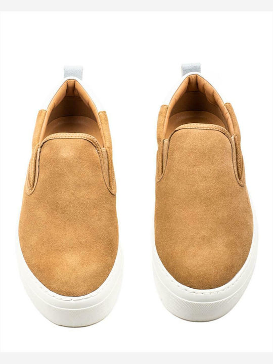 Leder Herren Slip-Ons Camel