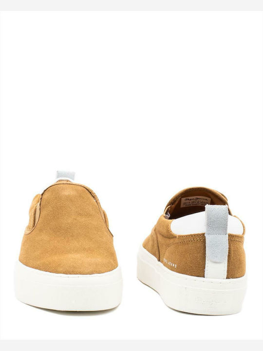 Leder Herren Slip-Ons Camel