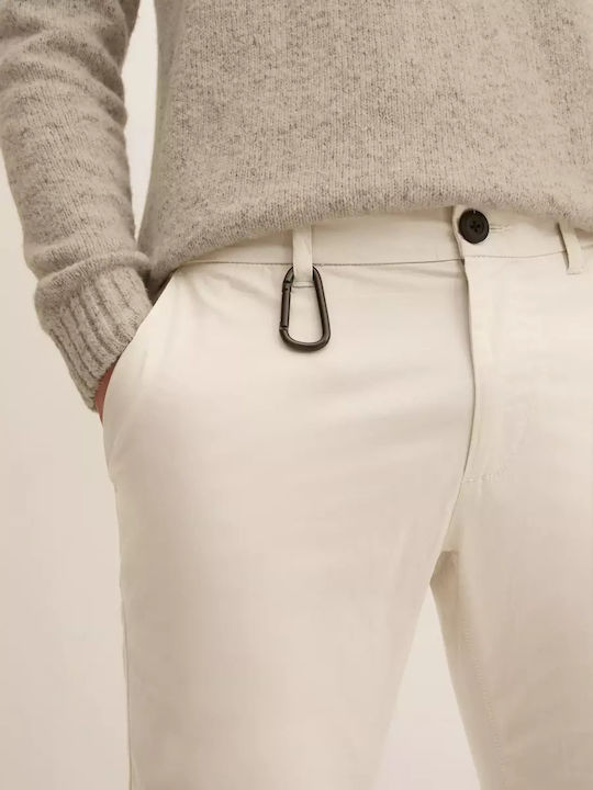 Trousers Elastic in Slim Fit Beige