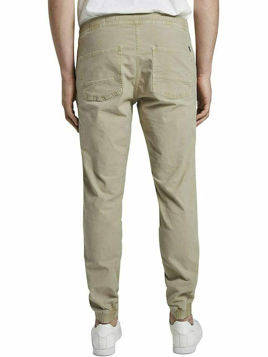 Tom Tailor Men's Trousers Chino Elastic in Slim Fit Beige