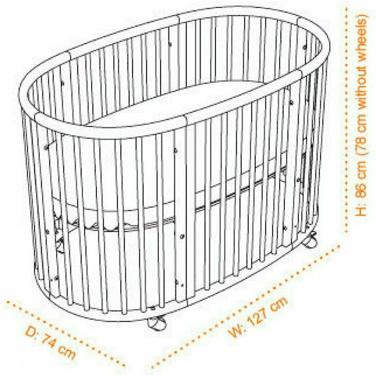Stokke Πολυμορφική Κούνια Sleepi™ Hazy Grey με Ρόδες