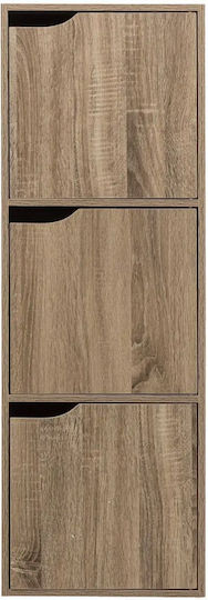 Simply Smart Standvitrine fürs Wohnzimmer aus Spanplatte Natur 34,5 x 32 x 100,5 cm