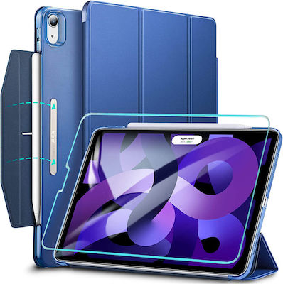 ESR Set Ascend Tempered Glass Flip Cover Δερματίνης / Σιλικόνης Navy (iPad Air 2020/2022)