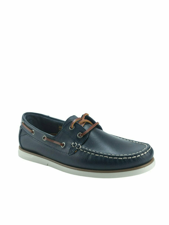 Dicas Milan C5 Men's Leather Boat Shoes Blue