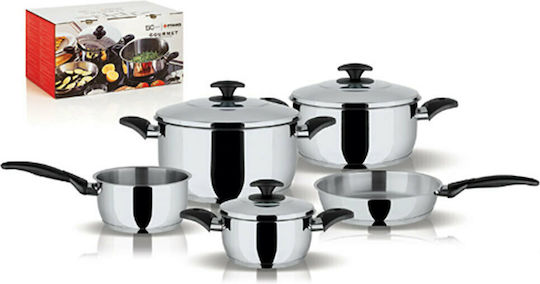 Pyramis Gourmet Pots Set Stainless Steel Silver 5pcs