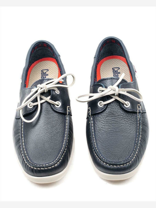 Δερμάτινα Ανδρικά Loafers σε Μπλε Χρώμα
