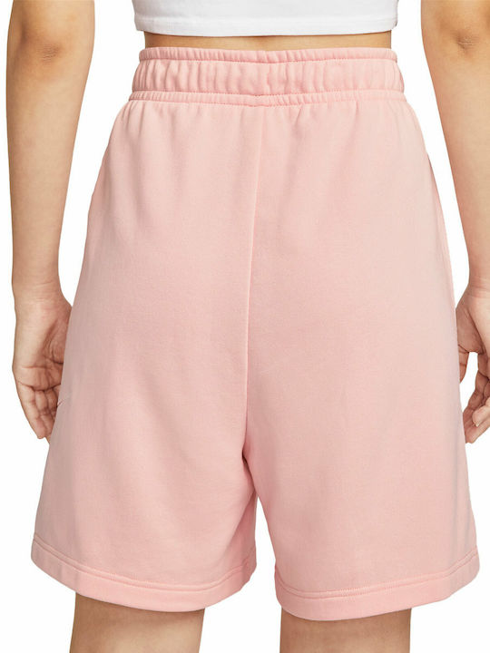 Nike SWOOSH HYBRID Women's High Waist Activewear Shorts Pink