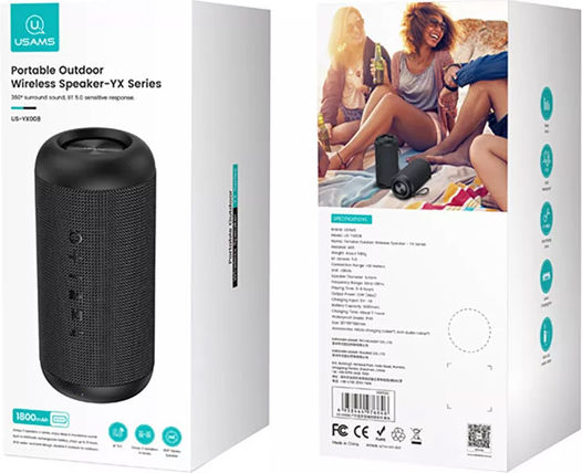 Usams YX008 Bluetooth Speaker 10W with Battery Life up to 8 hours Black