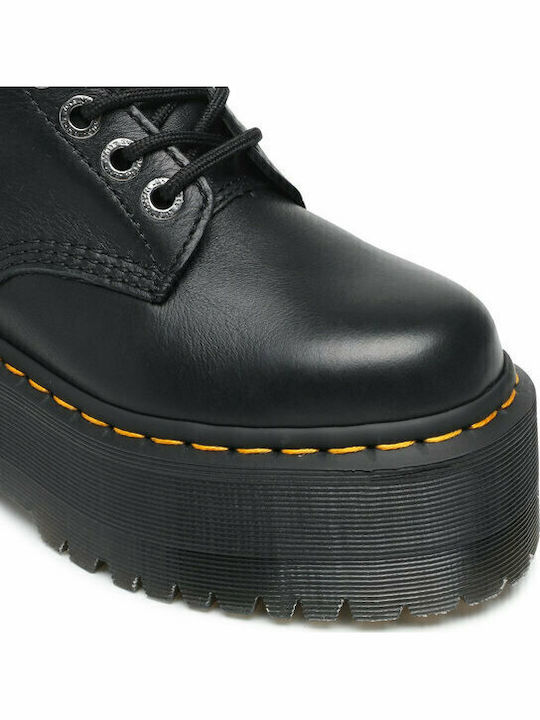 Pascal Max Leather Women's Ankle Boots with Medium Heel Black