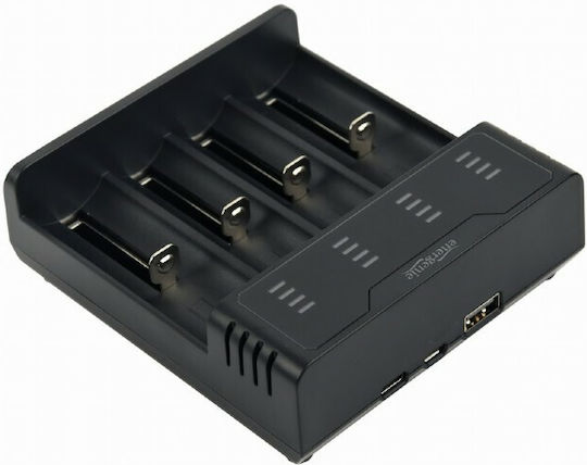 Energenie BC-USB-02 USB Ladegerät 4 Batterien Li-Ion/Ni-Cd/Ni-MH Größe AA/AAA/18650/16340/14500