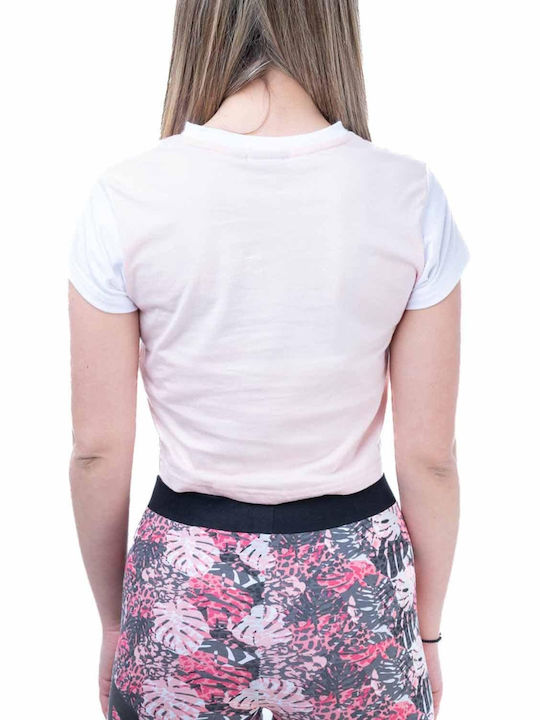 Fila Kalli Women's Summer Crop Top Short Sleeve Pink