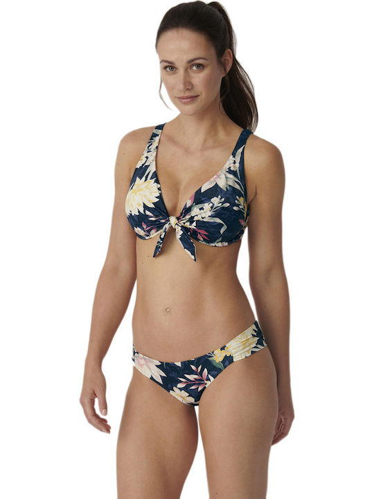 Botanical Leaf Bikini Τριγωνάκι Floral Μπλε