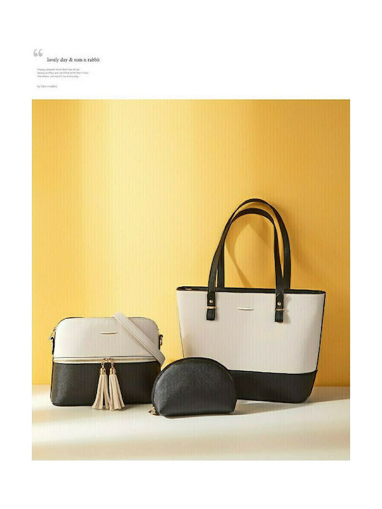 Set Women's Shopper Bag White/Black