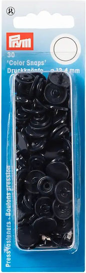 Prym Color Snaps Navy Blue Plastic Capsule Sewing Supply 30pcs 393102