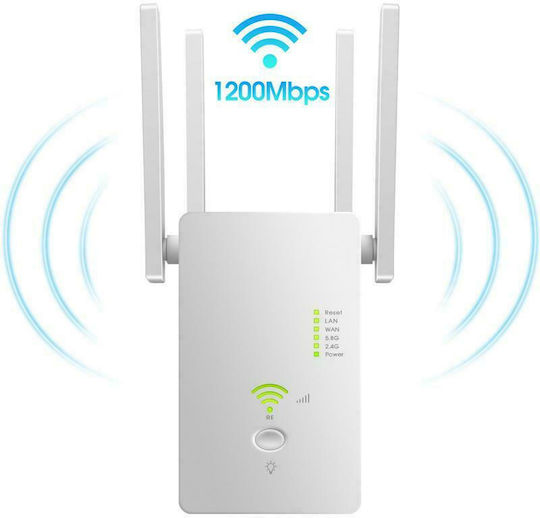 Green Lyca WiFi Extender Dual Band (2.4 & 5GHz) 1200Mbps