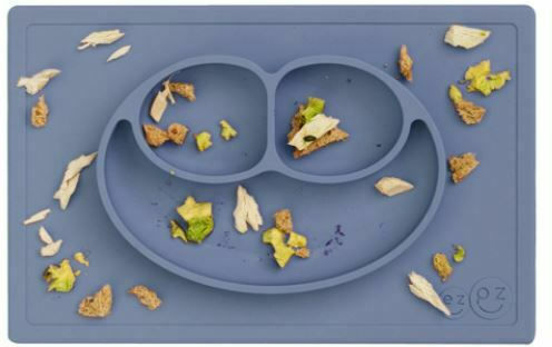Ezpz Blue Happy Mat Silicone Tray for 24+ Months