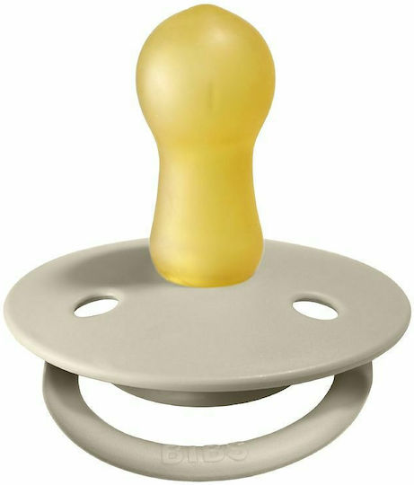 Bibs Deluxe Pacifiers Rubber Vanilla / Dark Oak for 0-6 months 2pcs