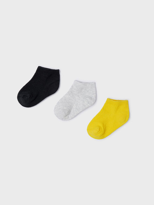 Mayoral Boys 3 Pack Ankle Socks Yellow