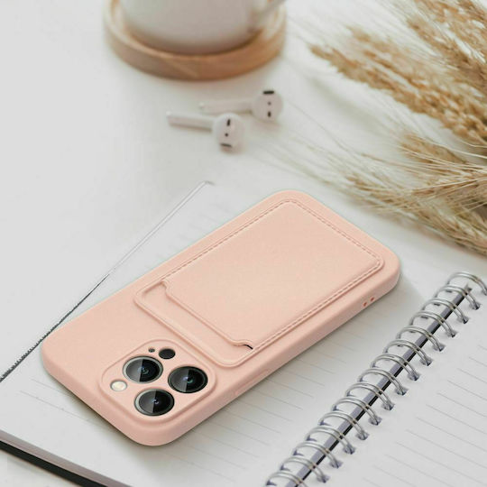 Forcell Back Cover Silicon cu Suport pentru Carduri Coral (iPhone 13 Pro Max)